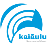 blue and white logo for kaiaulu