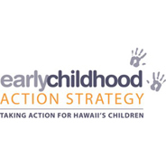 black and orange logo for early childhood action strategy